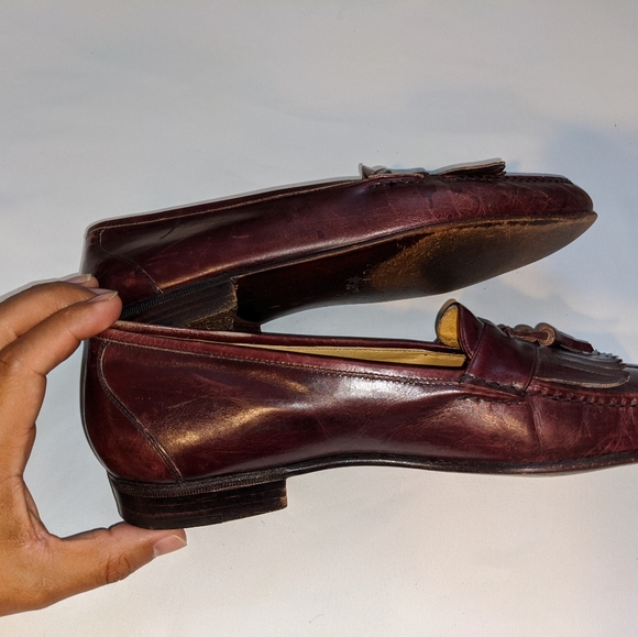 Cole Haan Penny Loafers Kilted Fringe w/tassels 8 - Picture 4 of 8